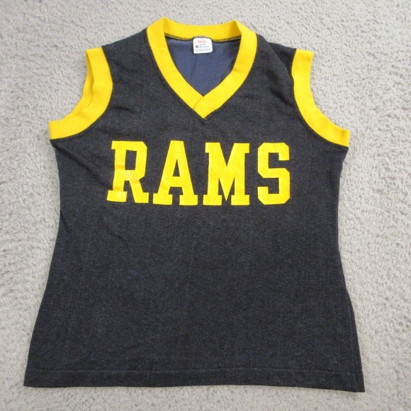 Vintage Lady Champion Womens Rams Tank Top Jersey size‎ S Made in USA Gym Retro - Picture 1 of 8